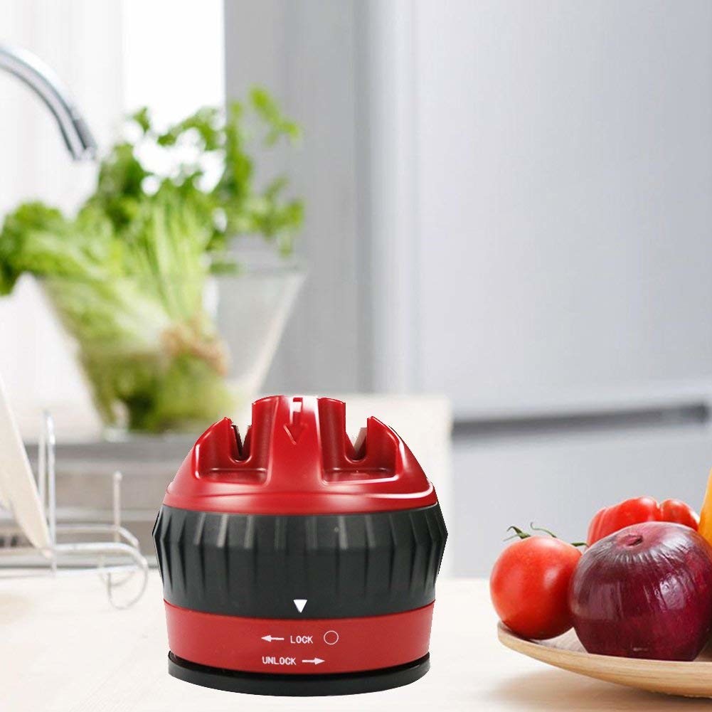 Mini Two Stage Kitchen Knife Sharpener With Suction Pad