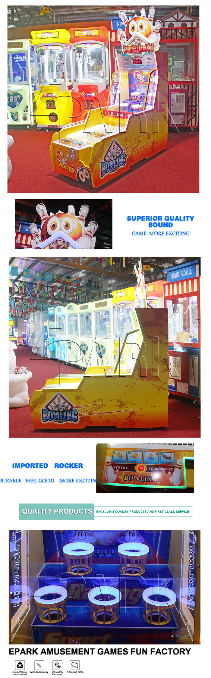 Arcade Basketball Style Pitching Ball Game Machine With High Gloss Painting