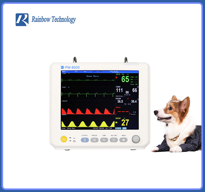 OEM Lightweight Veterinary Monitoring Equipment 8 Inch Multi Parameter Veterinary Monitor
