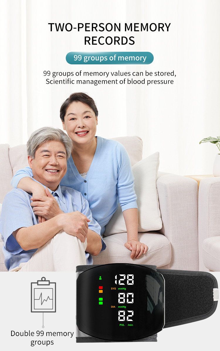 Portable Digital Medical Sphygmomanometer With Voice Prompt LCD Display