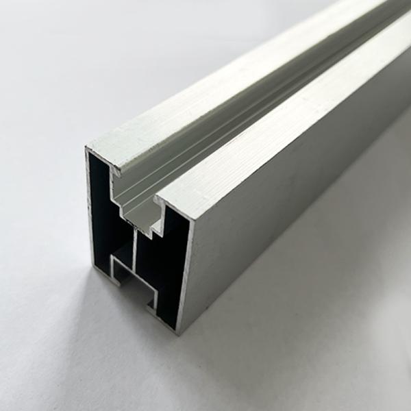 Aluminum Photovoltaic Installation Guide Rail Silver Vertical Solar Mounting