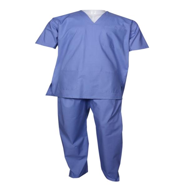 Blue Black Waterproof Medical Scrub Suits , V Neck Scrubs Clothing For Women