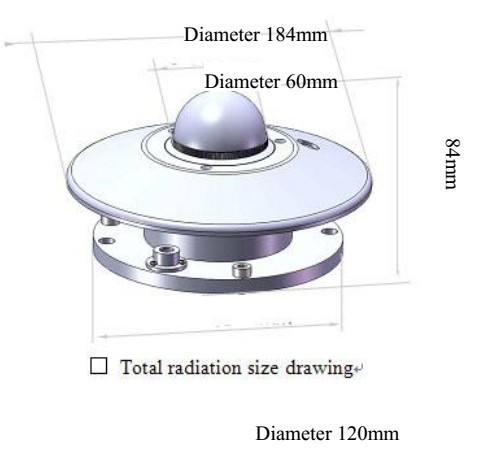 Solar Power Station Spectral Range Sensor 2.5kg BGT-TBQ RS485 0-5V 4-20mA Solar Radiation