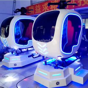 9D VR Helicopter Simulator 3DOF Electric Dynamic System 280x125x220cm