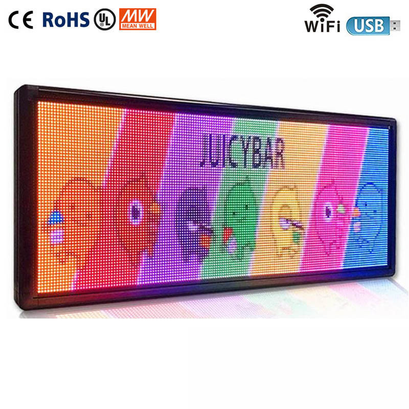 Programmable Scrolling LED Window Display Signs Board P5MM Full Color