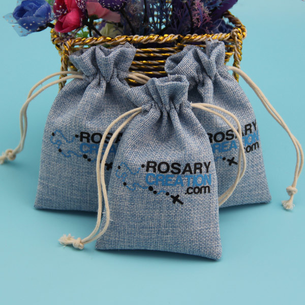 Soft Recyclable Jute Drawstring Bag For Jewelry 10 X 15cm / 12 X 17cm Size