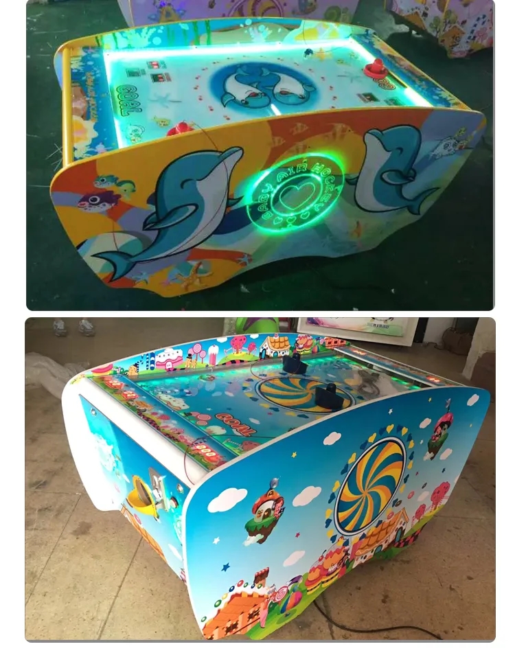 Full Size Coin Operated Air Hockey Table Machine For Children'S Entertainment
