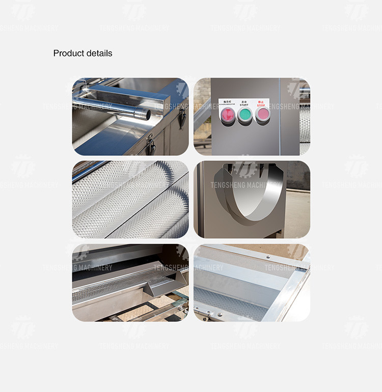 1500KG/H Automatic ginger cleaning peeling machine sweet potato peeling cleaning peeling taro cleaning machine