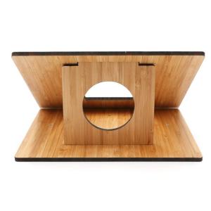 Amazon Creative Wooden Laptop Stand, Foldable Adjustable Computer Wooden MacBook