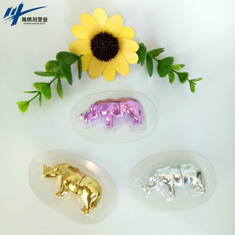 Leopard Shape 1g Clear Pill Bottles Aluminum Rhino Gold Capsules
