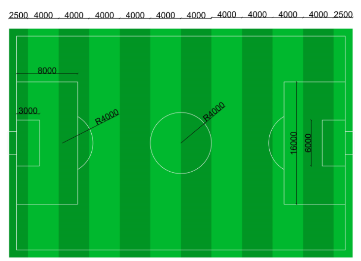 Portable Non Infill Synthetic Football Turf 30mm Artificial Soccer Grass