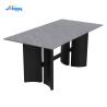 Buy cheap Customizable 1650mm Black Ceramic Dining Table Easy Assemble DT-1020 from wholesalers