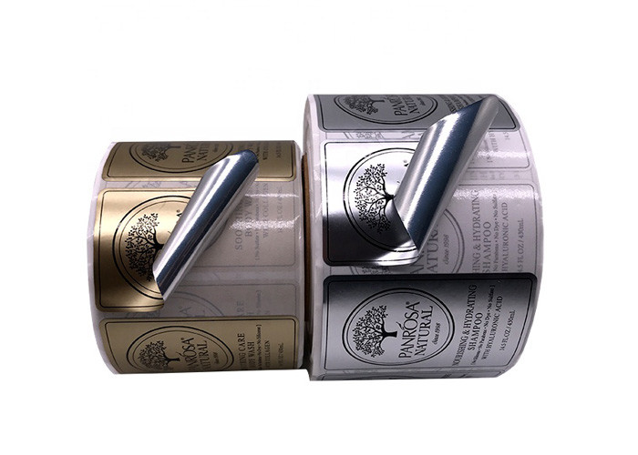 High Glossy Custom Adhesive Labels Permanent PET Material For Shampoo / Bodywash Bottle