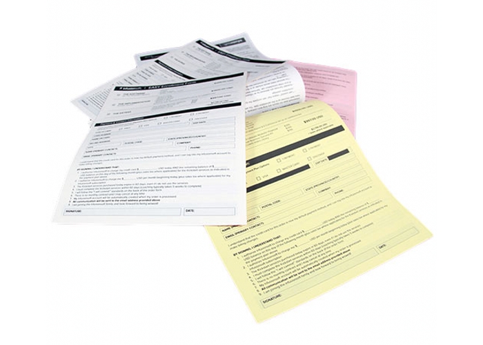 white or colored Carbonless NCR Paper for office documents printing