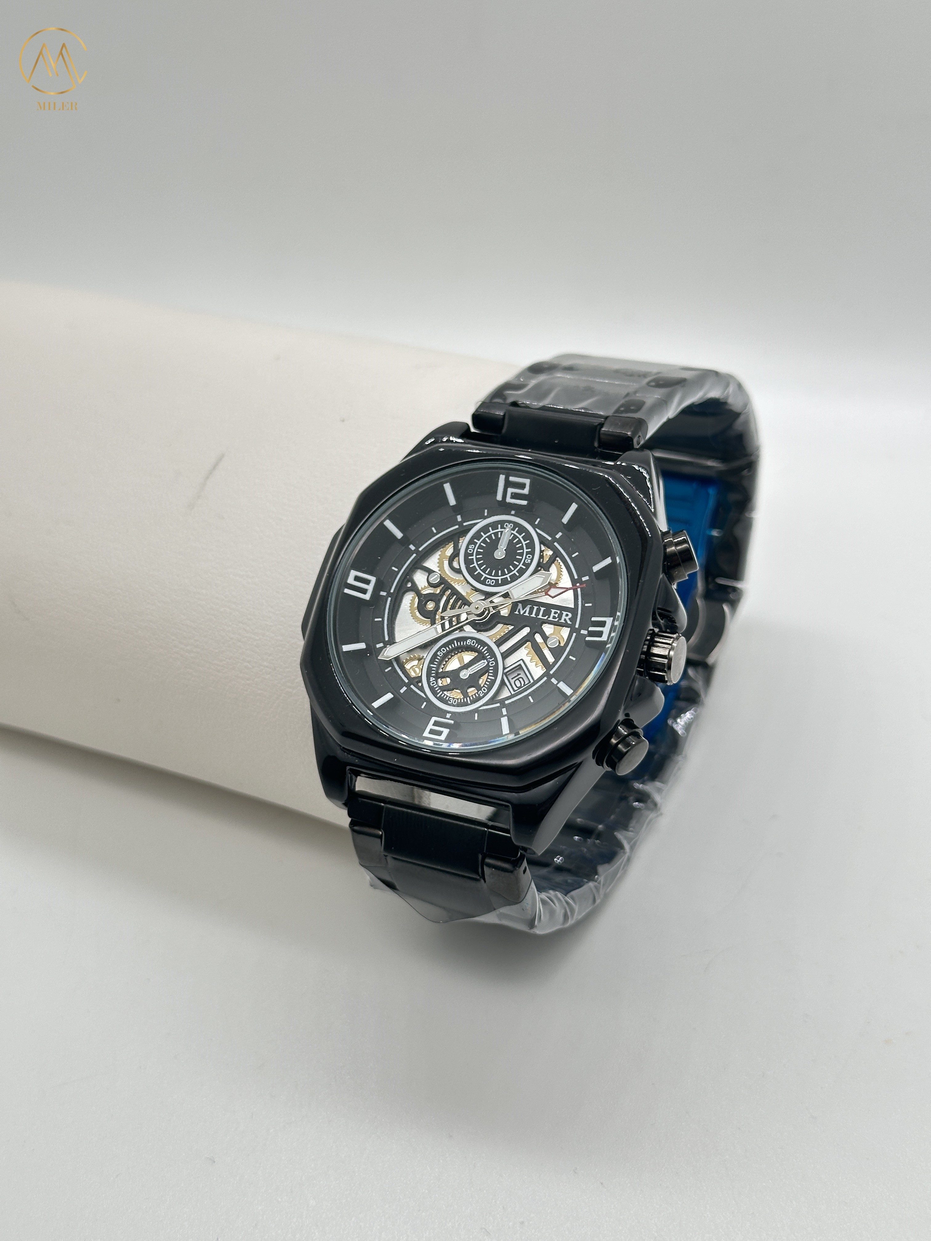 ML1113-Black Bezel High Quality Skeleton Wristwatches