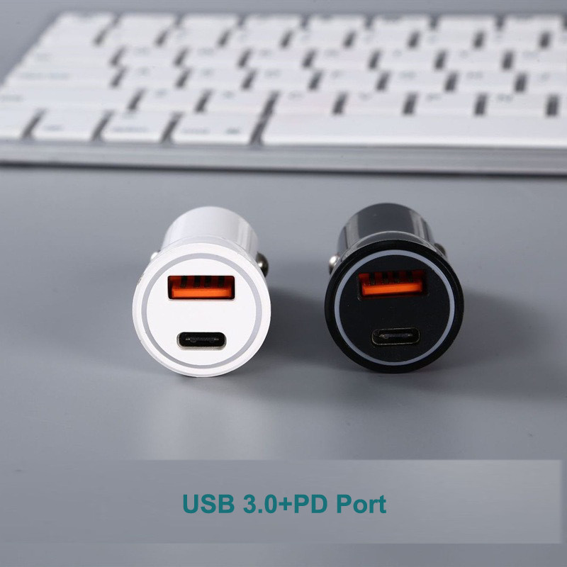 Macbook 12V 24VDC 20W USB C Car Adapter With PD USB Type C Ports
