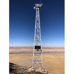 100m Q235 Self Supporting Steel Tube Three Legged Tower