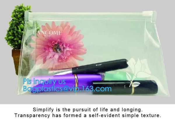 k plastic waterproof bag for swimsuit, slider pvc packing bag for shampoo
