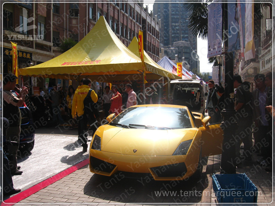 Yellow Top Cover Fabric High Peak Tents High Performance 80 KM / H Wind Load