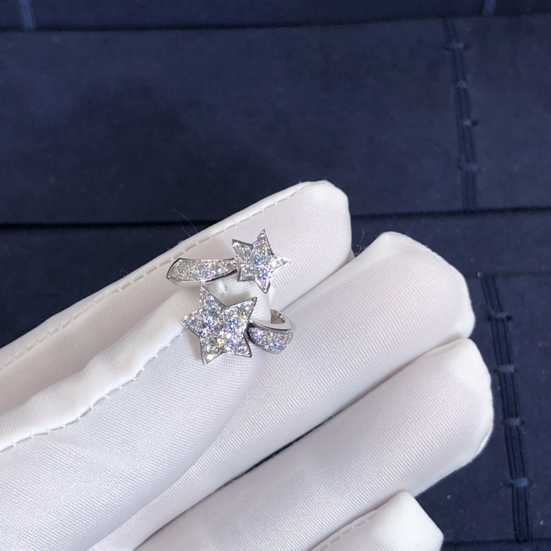 New Fashion Fine Jewelry Pure 18k Gold Jewelry Chane L COMÈTE GÉODE Vvs Natural Diamonds Ring