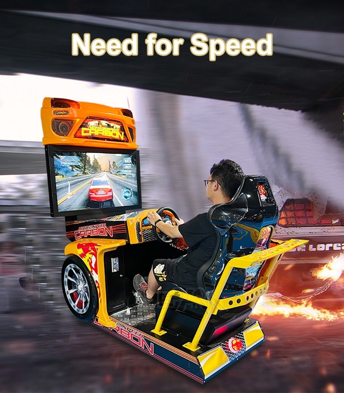 LCD display Speed Simulator Car Racing Game Machine For Shopping Mall