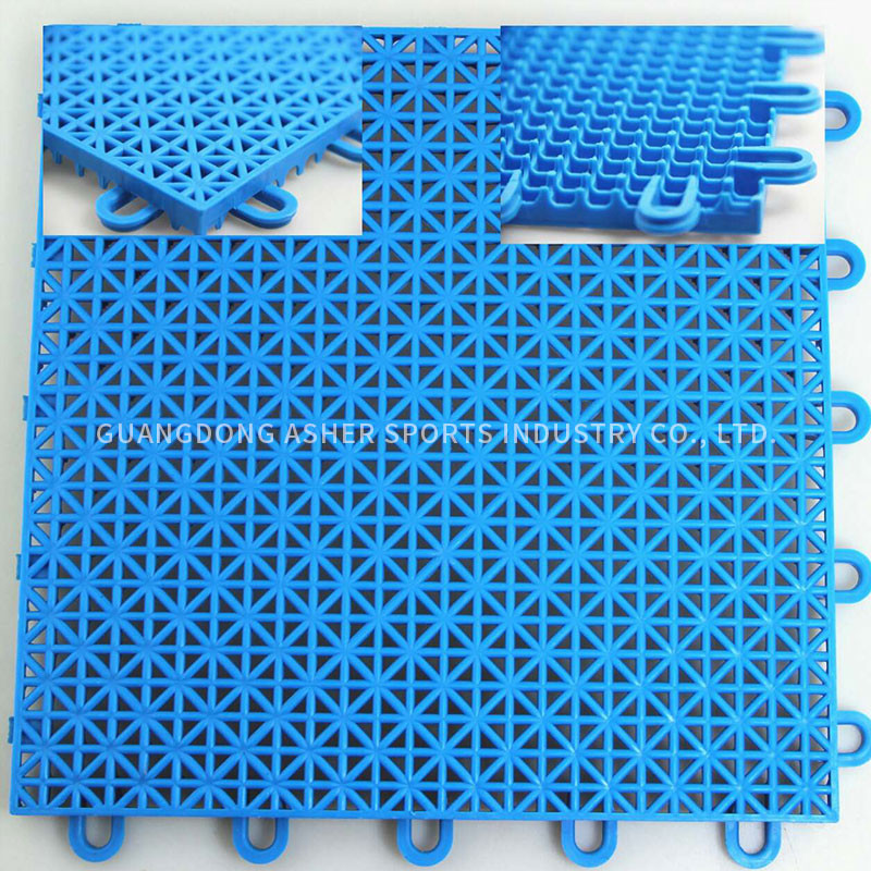 Non Toxic Sport Court Interlocking Tiles , Outdoor PP Interlocking Flooring