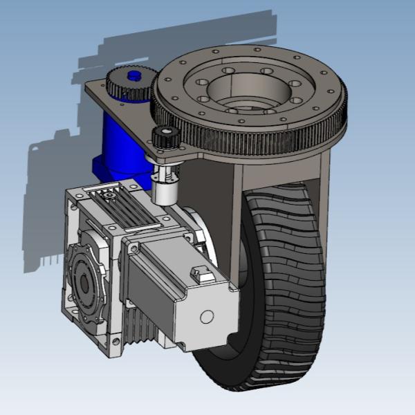 1500W Horizontal Industrial Drive Wheels Assembly 3000rpm For Warehouse Robot