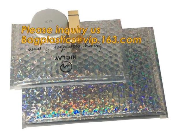 air mail metallic holographi rose gold bubble padded mailer / k bubble bag/