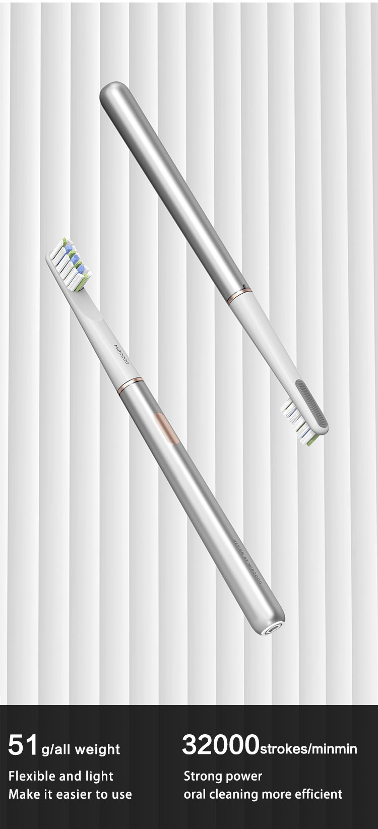 Custom LOGO Rechargeable Sonic Electric Toothbrush Battery Powered Waterproof