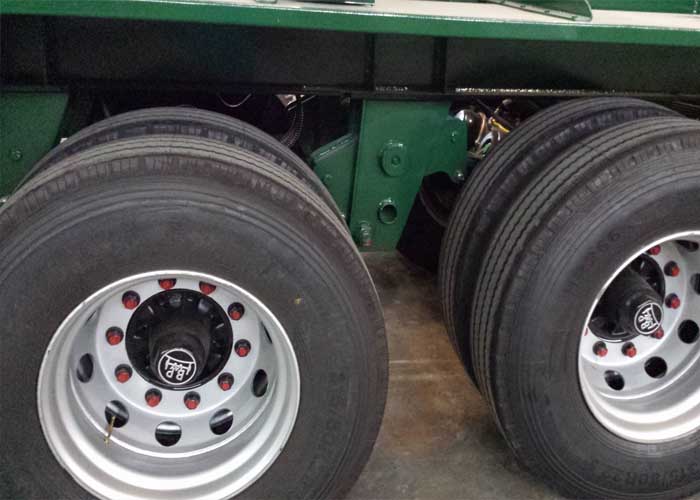 skeletal container trailer with bpw axles
