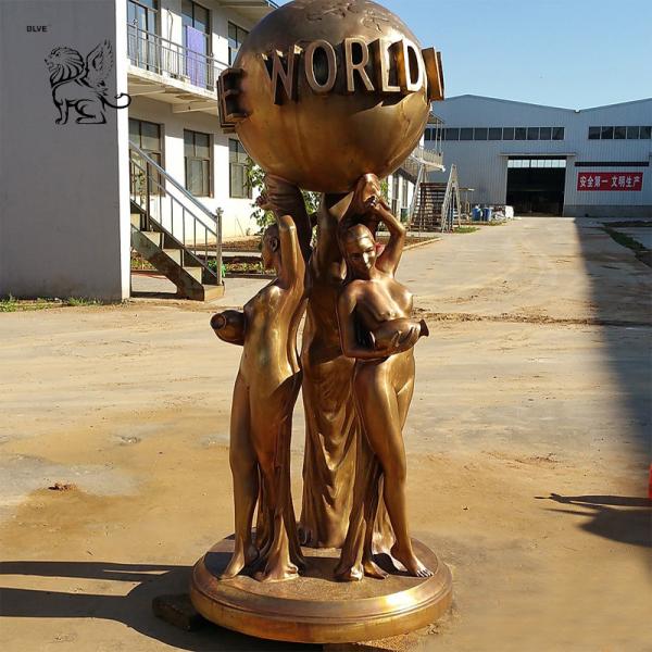 BLVE The World Is Yours Statue Full Size Bronze Sculpture Naked Modern Art Metal
