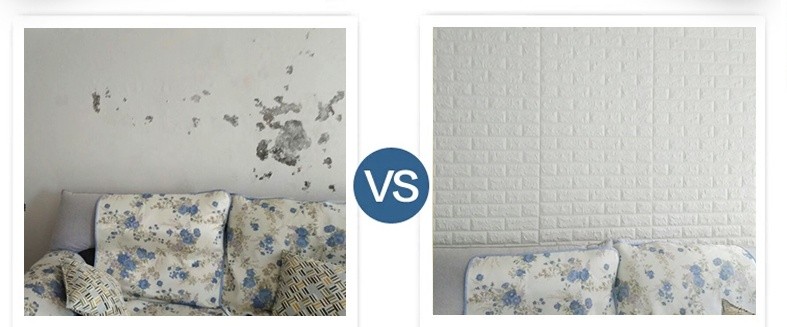 3D PE Foam Wall Sticker Brick Self Adhesive Wall Covering Moisture-Proof 120g-150g/pcs Function for Interior Home Decor