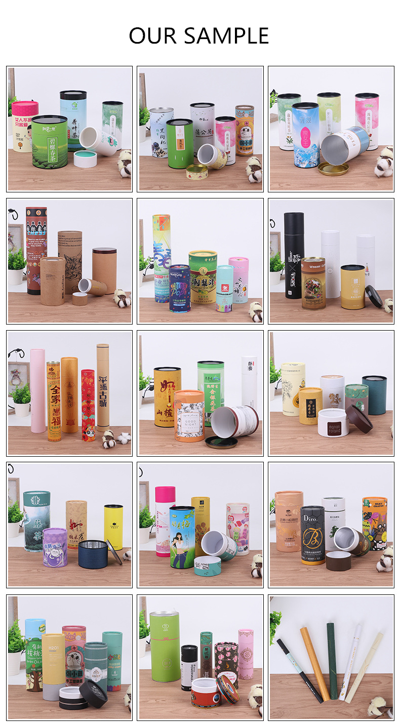 Embossing Tea Cylinder Packaging