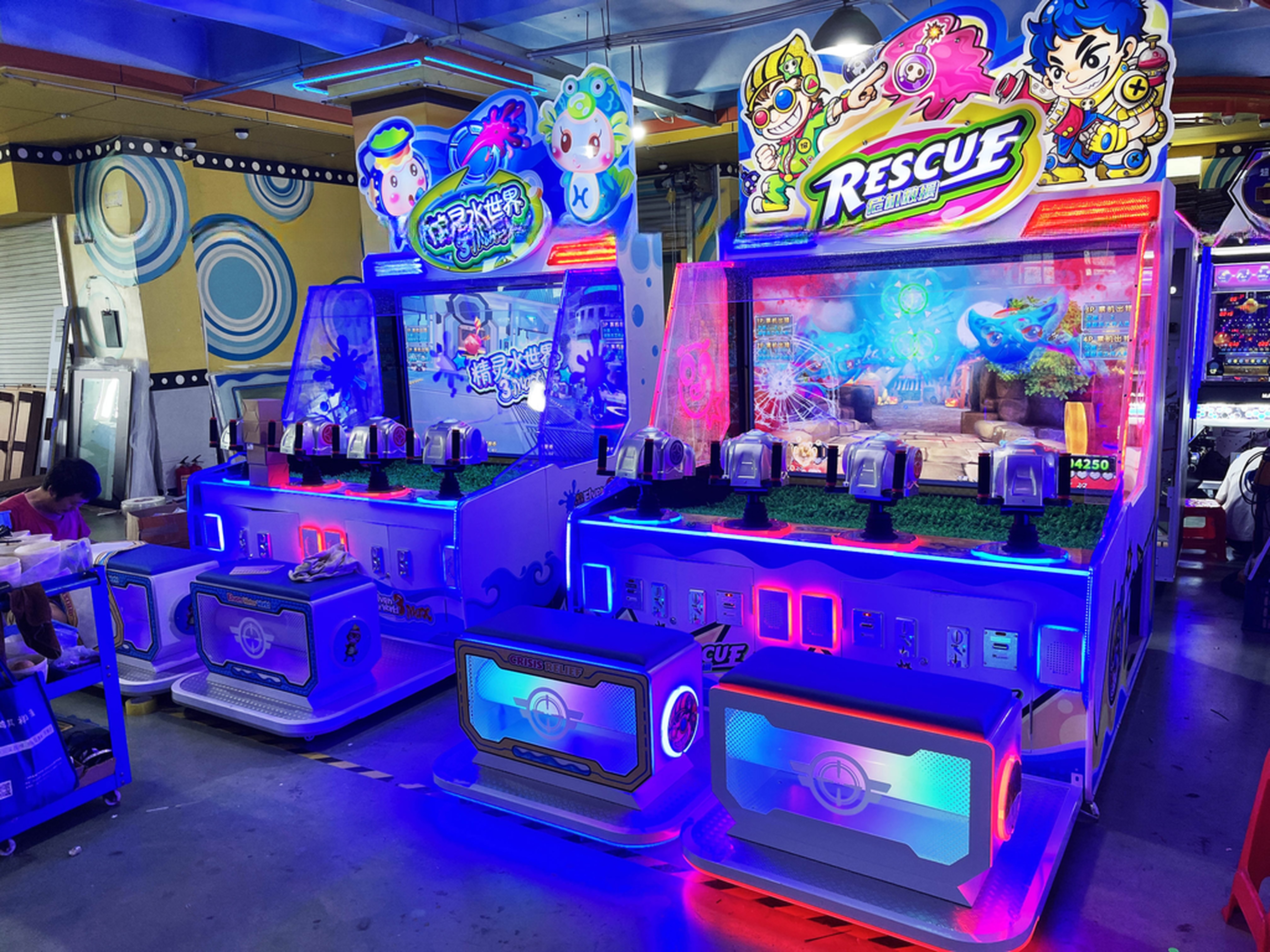 Dreamland Fast return money arcade coin operated water gun shooting games ticket redemption game machine for 4 players