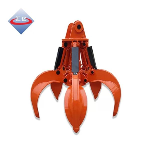 Hydraulic 3T Orange Peel Excavator Grapple Bucket Rock Grapple For Excavator