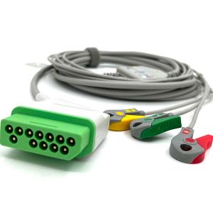  Nihon Kohden 12pin ECG Monitor Cable Gray Color Latex Free Multi Function Manufactures
