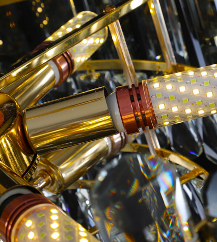 LED Pendant Chandelier Lights With Metal / Glass / Crystal Shade For Home Decoration