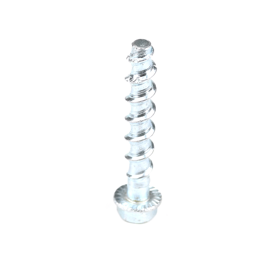 Flat Head Carbon Steel Hex Flange Concrete Screws for Facade Suspension in Zinc Plated