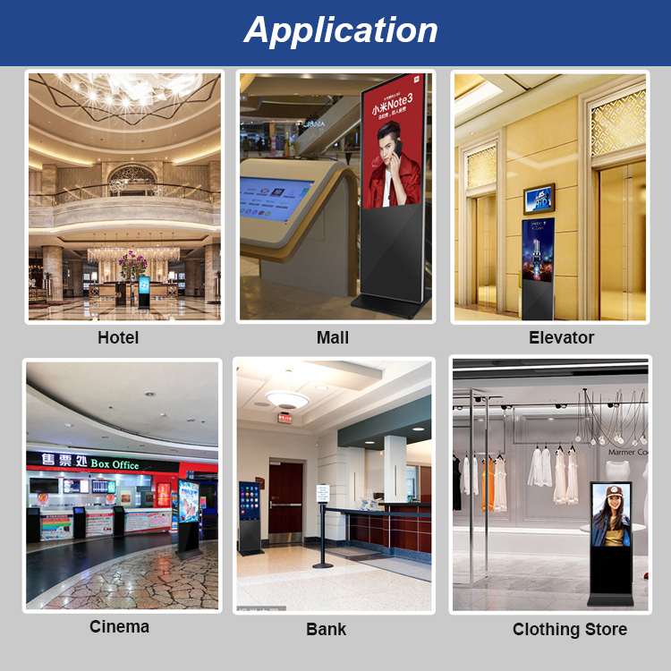 65 Inch Indoor Dual Screen Lcd Advertising Display Kiosk