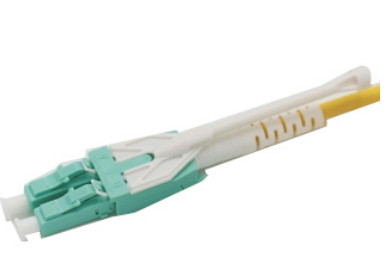 125µm Lc Lc Duplex Patch Cord , AQUA Multimode Fiber Jumpers