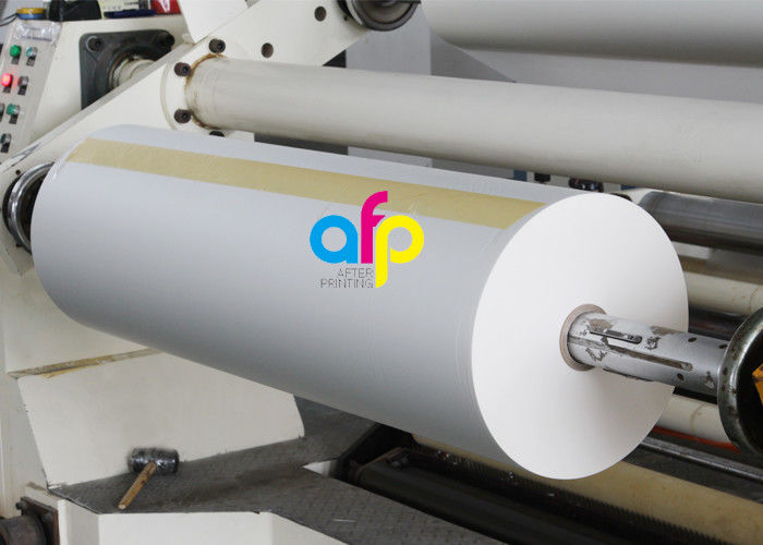 PET Base BOPP Laminating Roll Film , Multiple Extrusion Clear Thermal Laminate Roll