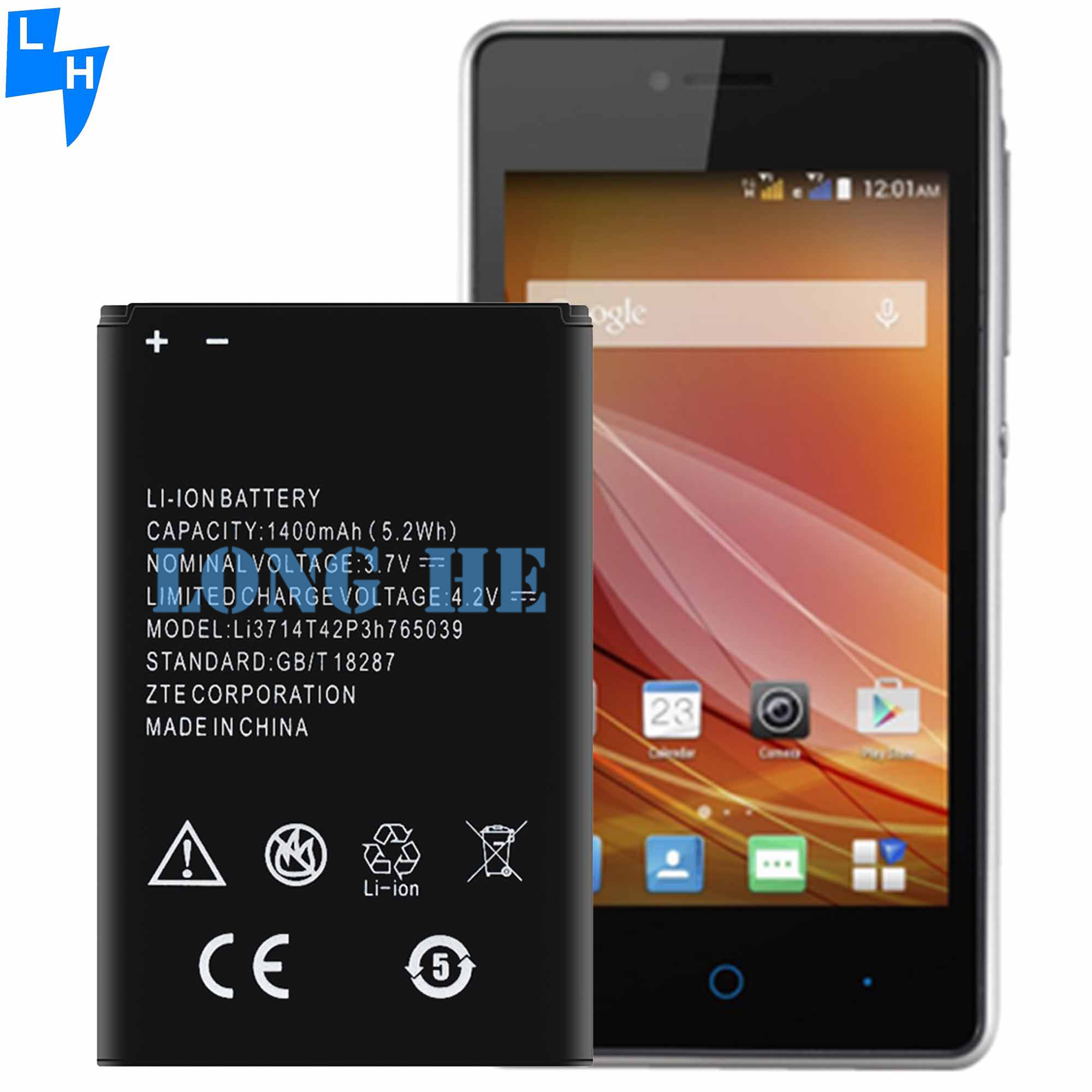 Li3714T42P3H765039 3.85V 3060mAh Mobile Phone Battery for ZTE Blade A3 T220 AF3 A5 AF5