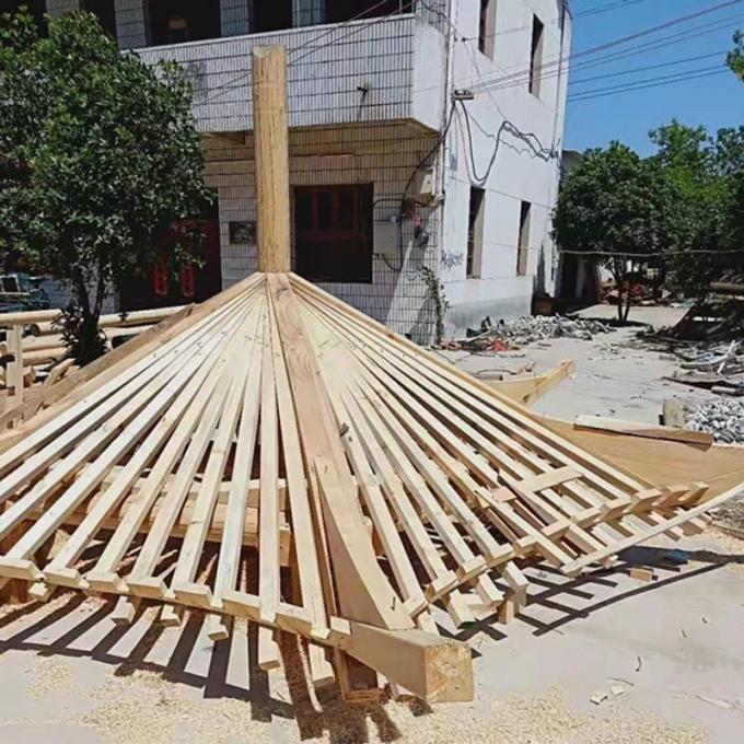 Hexagonal Chinese Pavilion Wooden Garden Gazebo 9