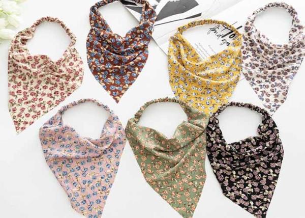 Europe United States floral hair band square scarf hair girl elastic headband