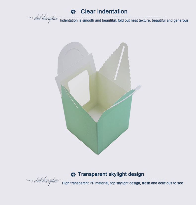 Customized Solid Color Open Window Cake Box For Wedding Pastry Packaging