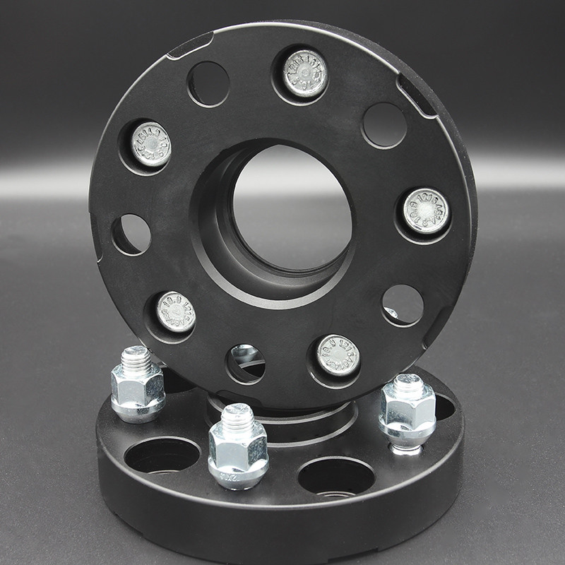 Black Forged Aluminum Wheel Spacers 25mm for TOYOTA YARiS Bolt Pattern 5x114.3