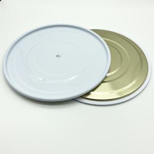  White Color Drum Lid White Gold Lacquered Lock Ring Easy Open Custom Logo, making new mold according to requirements Manufactures