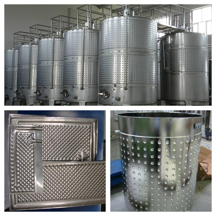 Double Embossed SS316L Pillow Plate Heat Exchanger, Ice Bank