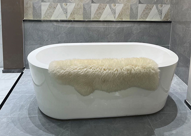 pure acrylic Villa Soaking Freestanding Bathtubs 1500x750x580mm