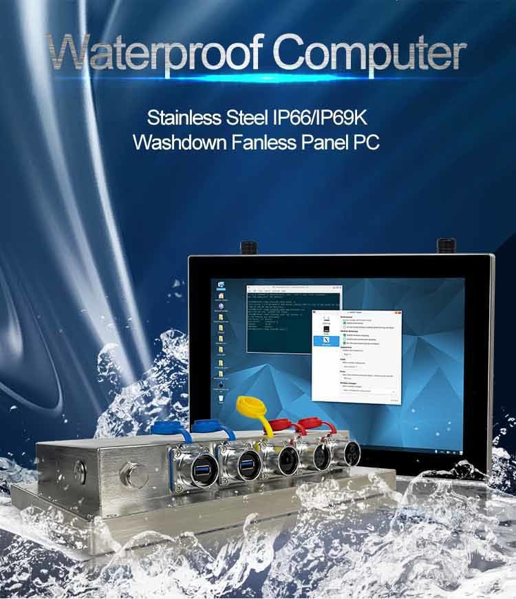 NTSC P Cap IP69K Panel PC 12" Daylight For Industrial Food Chemical
